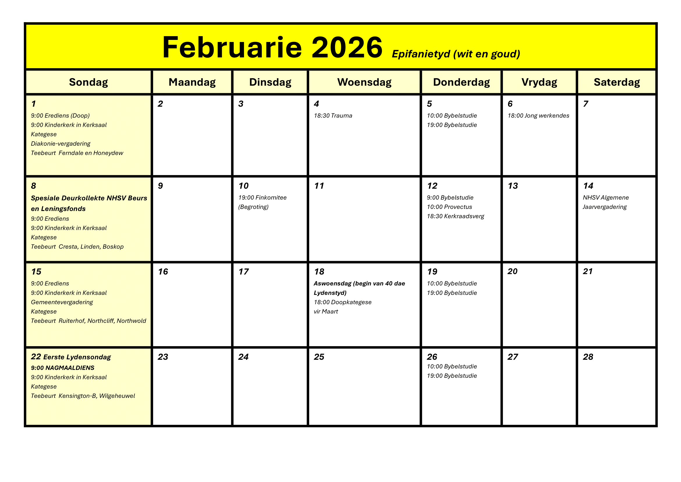 Kalender 2026-02