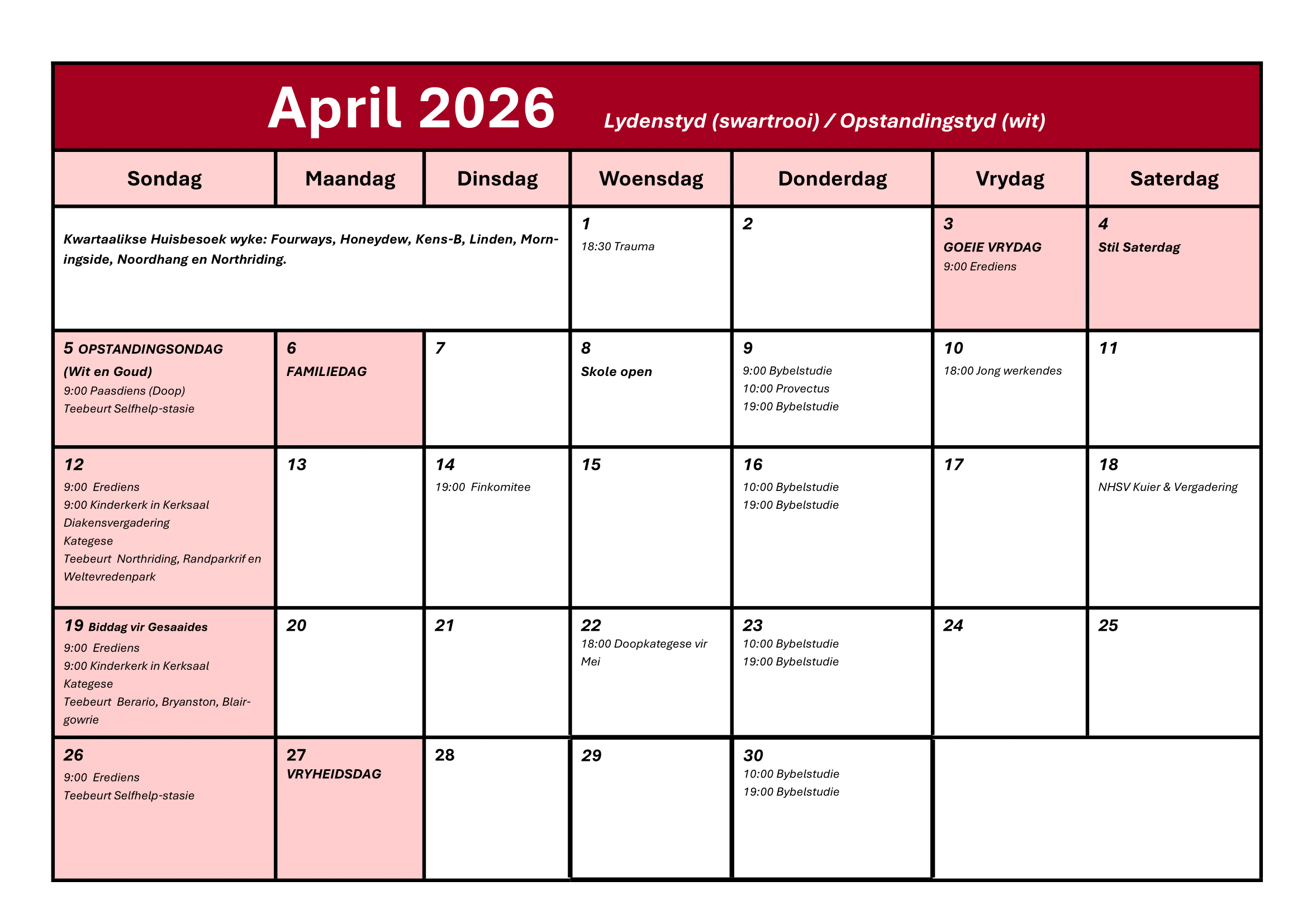 Kalender 2026-04