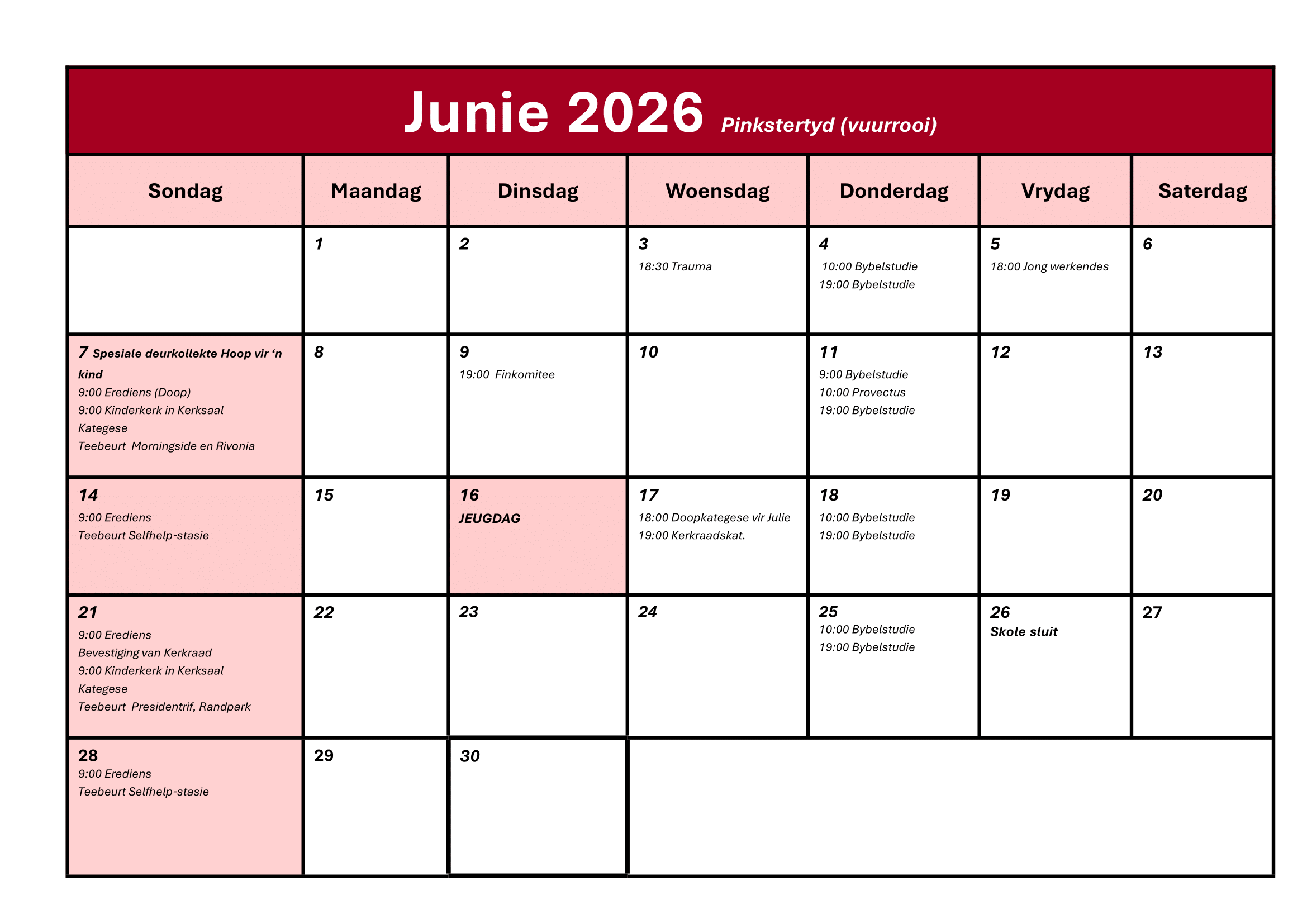 Kalender 2026-06