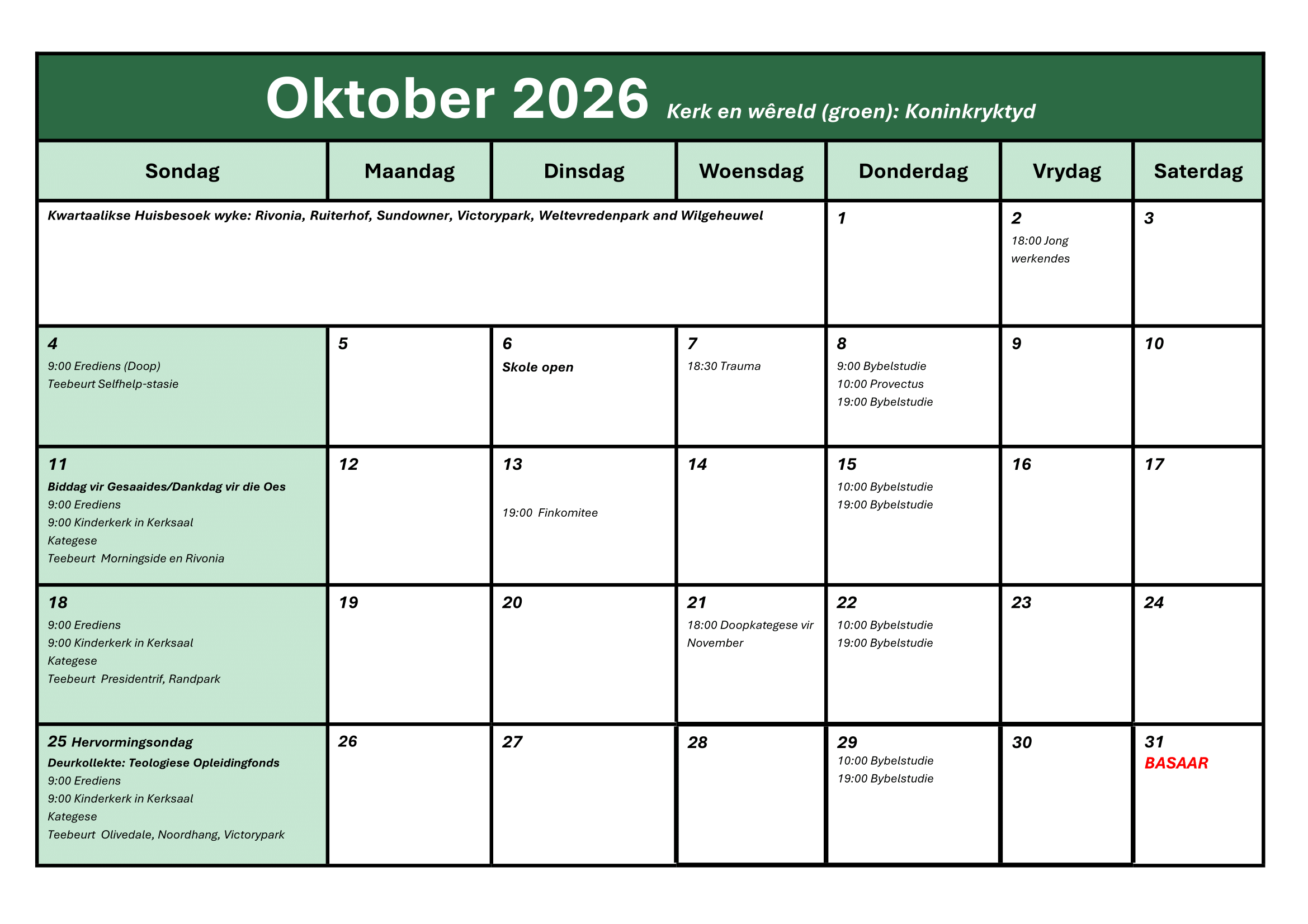 Kalender 2026-10